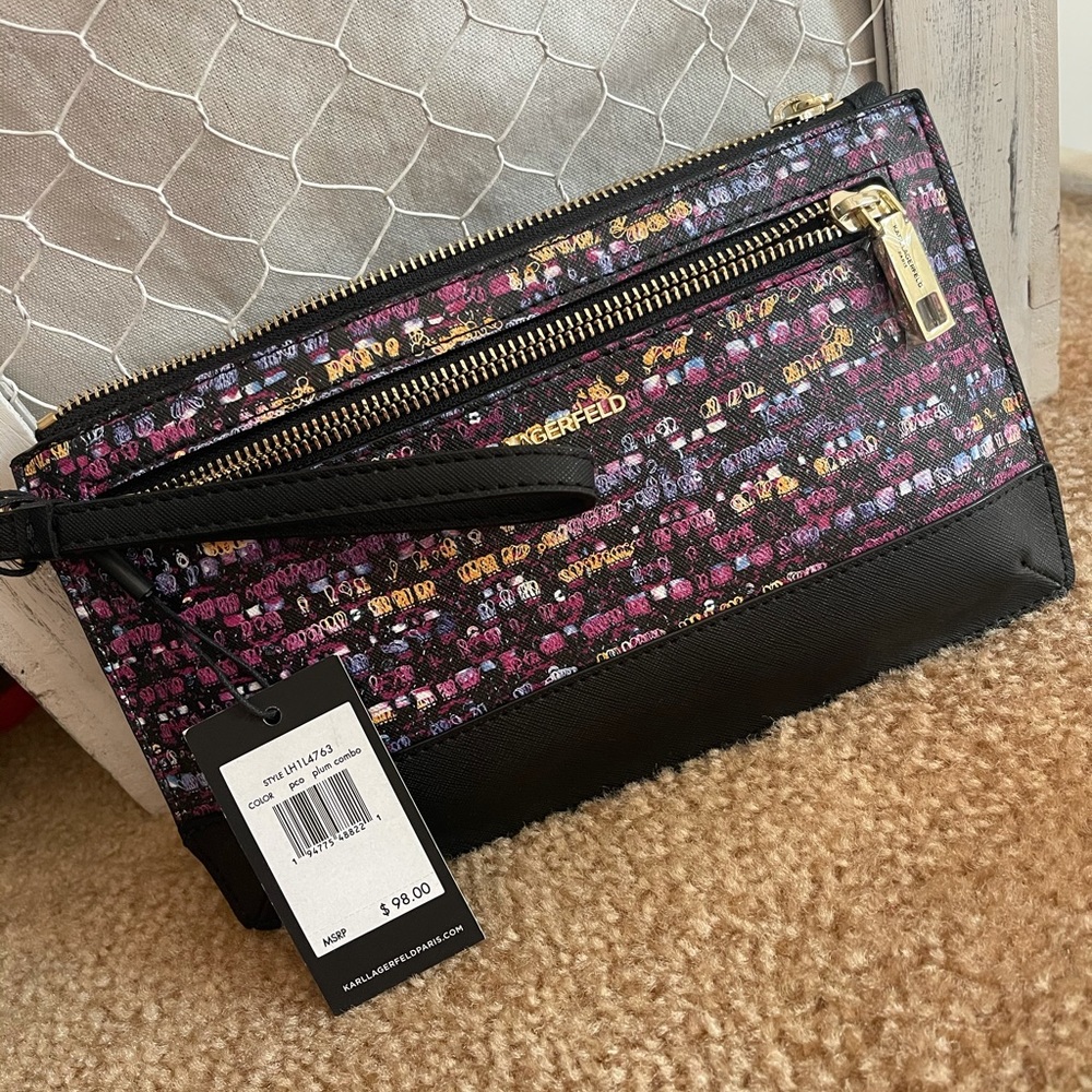 karl lagerfeld clutch purse NWT